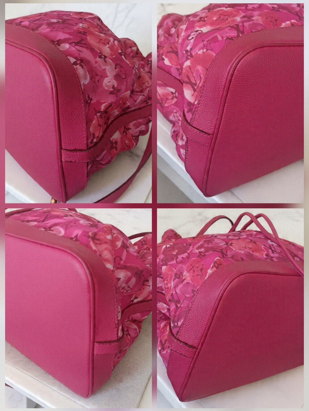 Louis Vuitton Noefull MM Ikat Floral Nylon Pink Bucket Tote✨️ Limited Edition - Picture 12 of 17